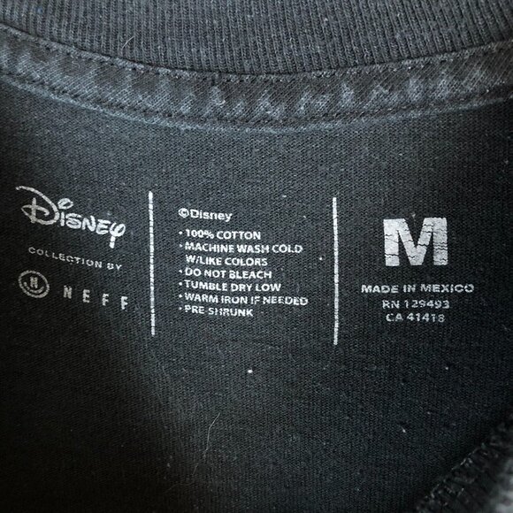 Neff x Disney Mickey Mouse Men's Gangster Hip Hop Old English T shirt Size M - Picture 3 of 5